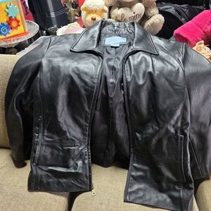 Nine West Black Leather Jacket